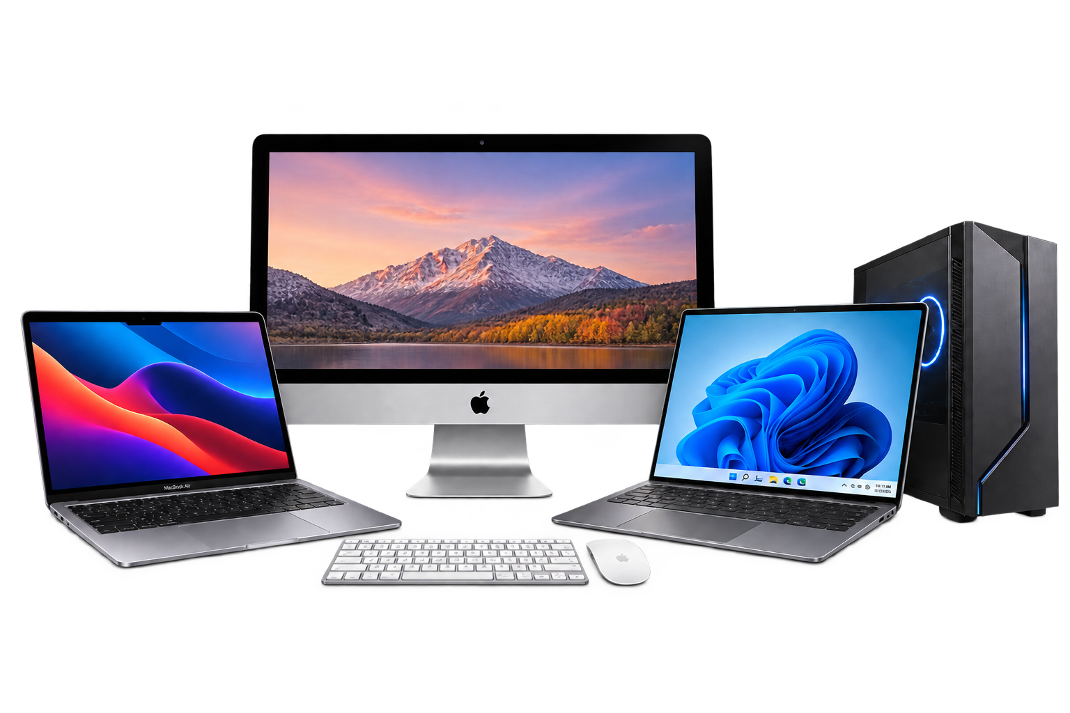 MacBook, iMac, Windows laptops and desktop computers